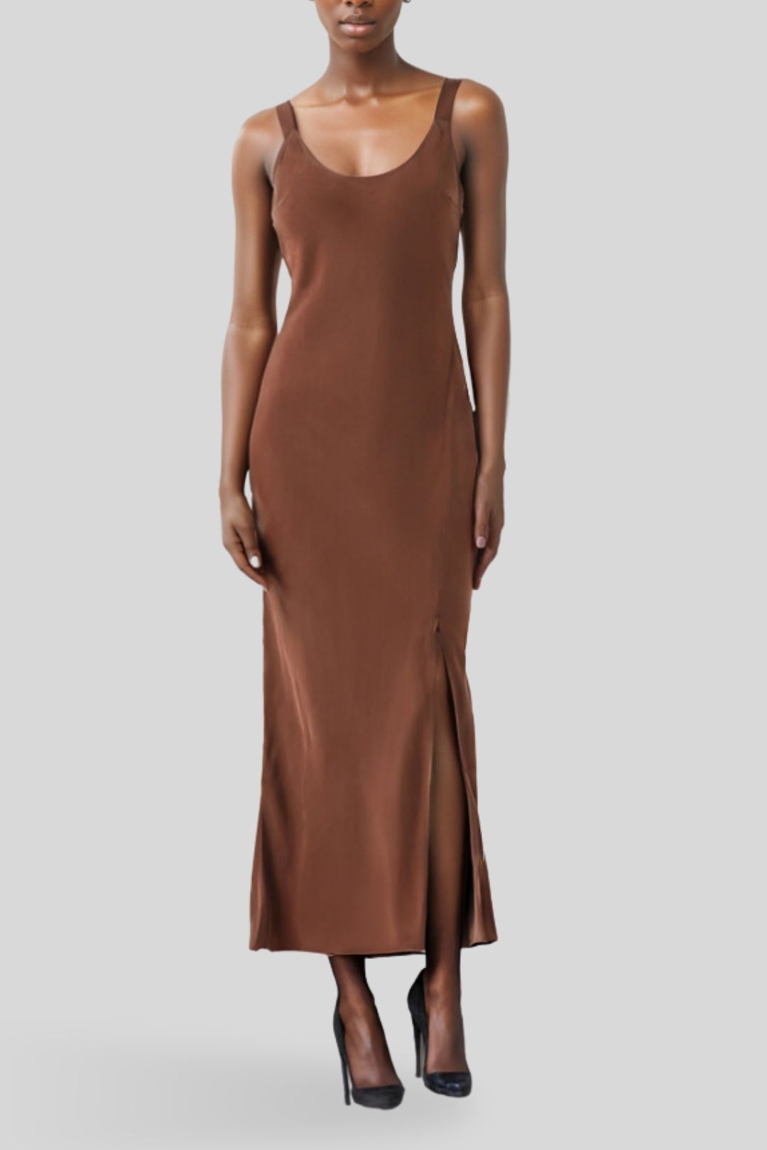 Hire Harlow Cupro Slip Dress Nude Lucy Glamcorner