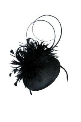 Morgan & Taylor - Black Beret With Feathers