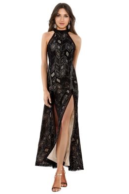 Guess - Sunset Geo Lace Maxi Dress - Front