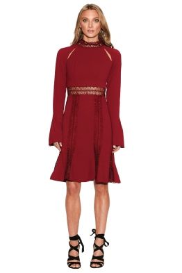 Ministry of Style - Azzedine Dress - Wine - Front