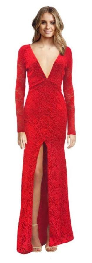 Aelkemi Red Long Gown