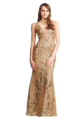 Alex Perry - Midas Gown - Front - Gold
