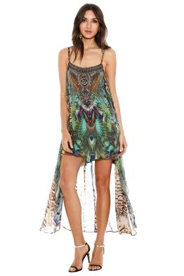 Camilla - Roar of the Wild Sheer Overlay Dress - Front - Prints