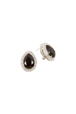 Adorne - Jewel Teardrop Diamante Edge Stud Earring