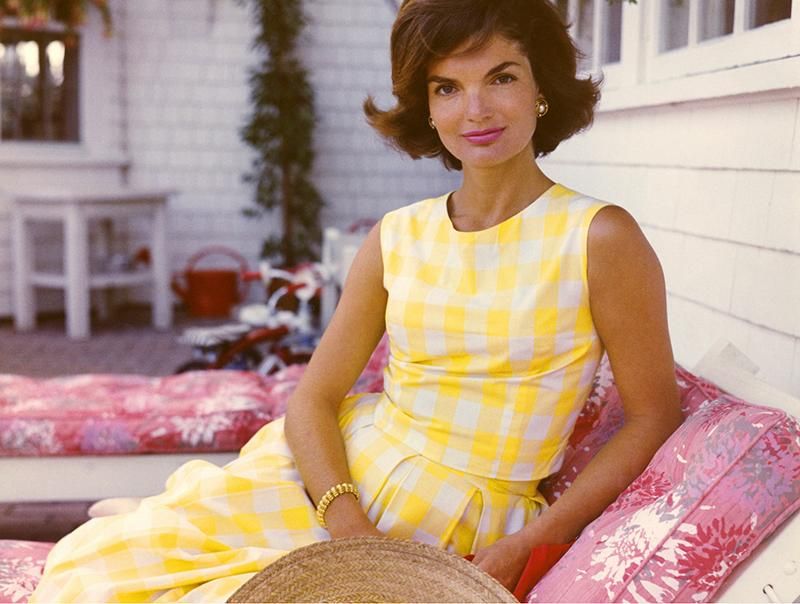jackie o kennedy autumn engagement party dresses yellow colour
