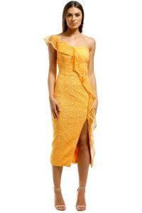 Rebecca-Vallance-Baha-Strapless-Midi-Dress-Yellow-Front