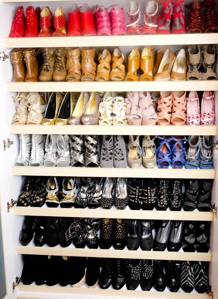 Colour Coordinated Shoe Closet