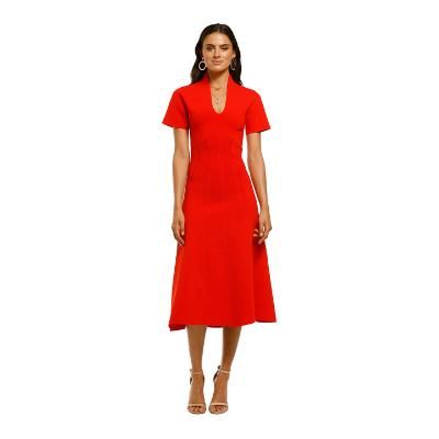 ginger-and-smart-valour-knit-dress-red-front