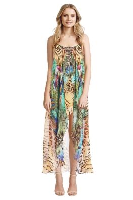 Camilla - Roar of the Wild Sheer Overlay Dress - Front - Prints