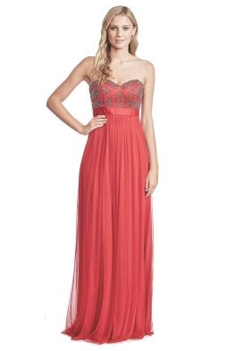 George - Pixel Gown - Front - Scarlet