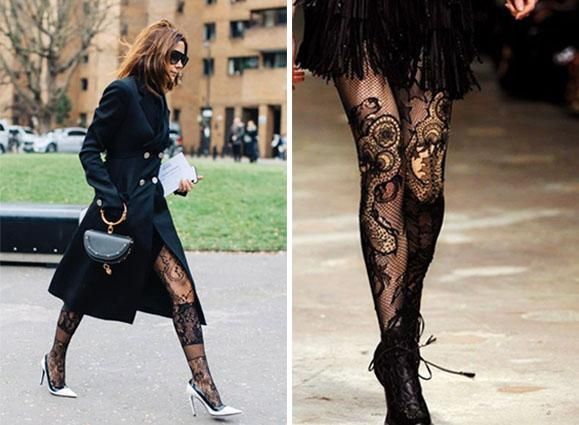 Black Lace Tights Outfits (5 ideas & outfits)