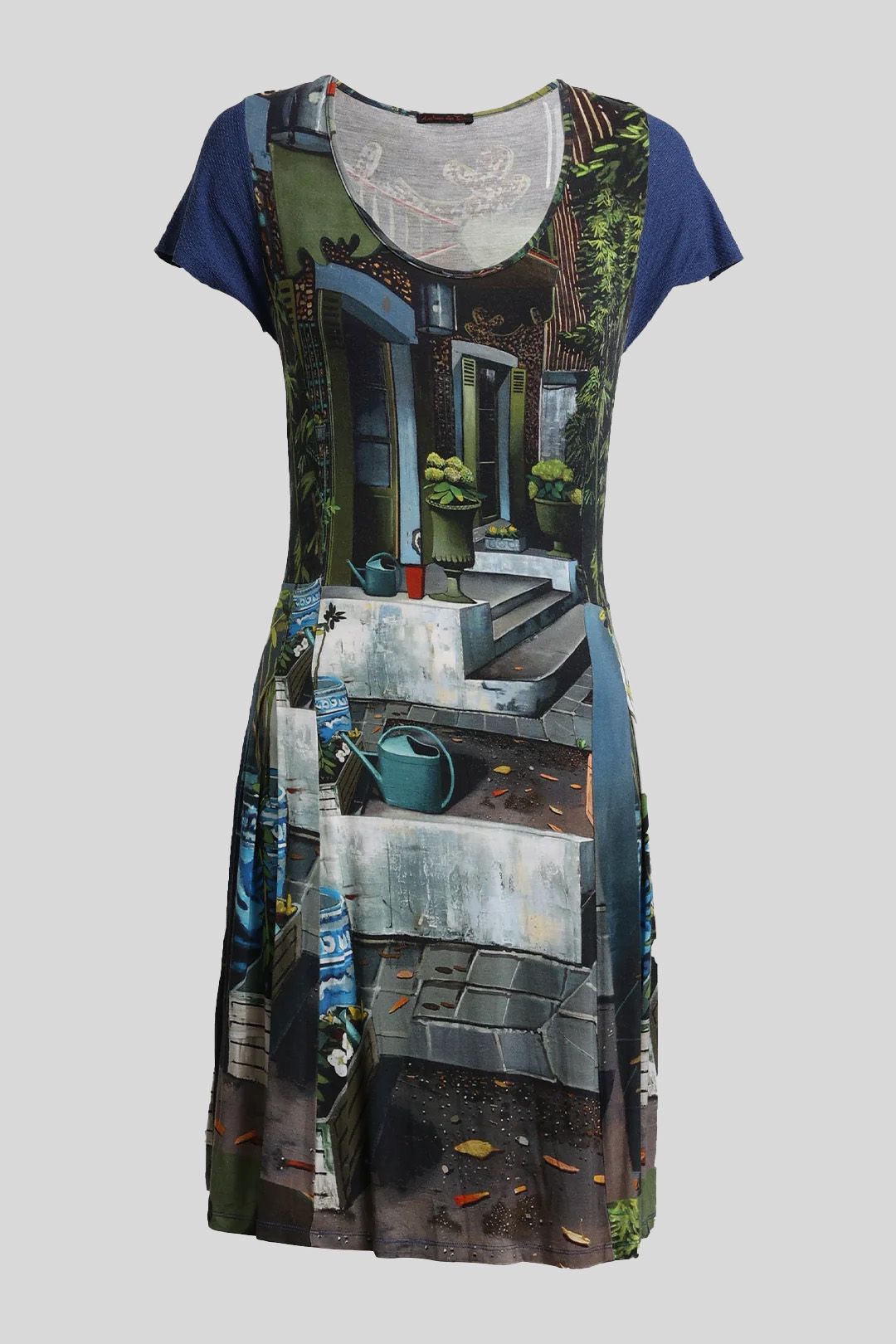 Buy Shift Dress with Garden Print Aventures des Toiles GlamCorner