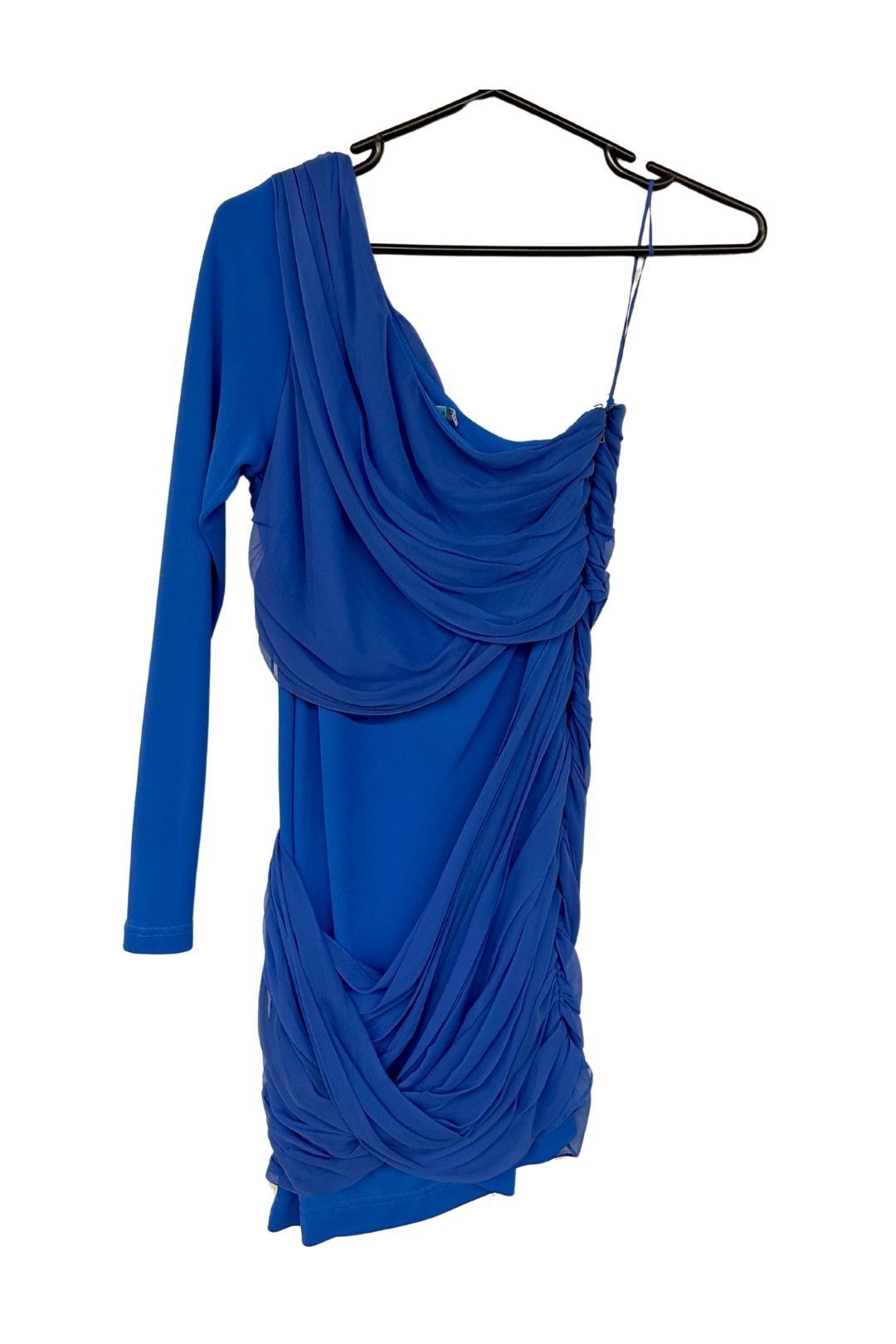 One Shoulder Mini Dress in Blue