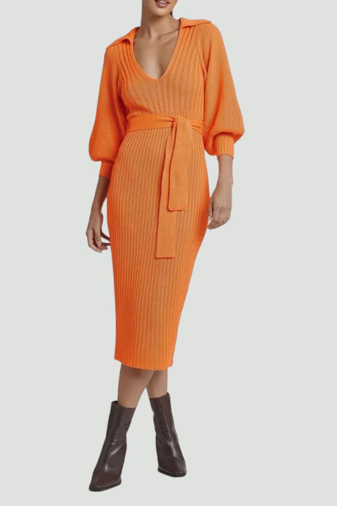 Orange knit outlet dress