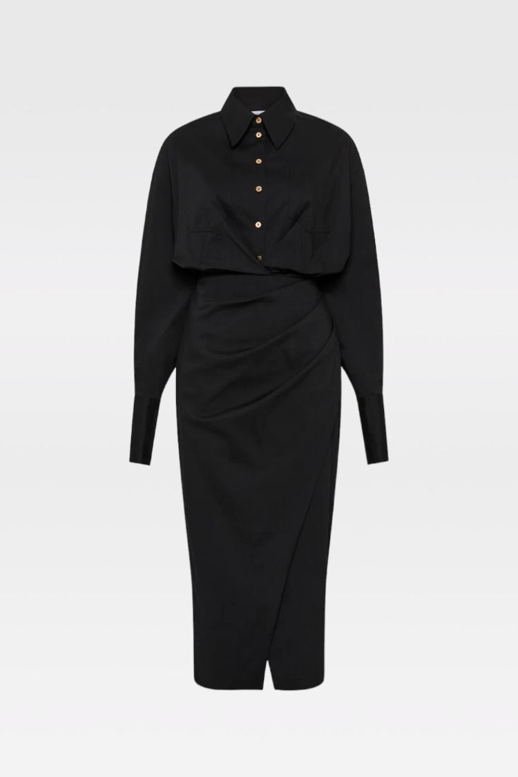 Sheike Tilly Shirt Dress in Black