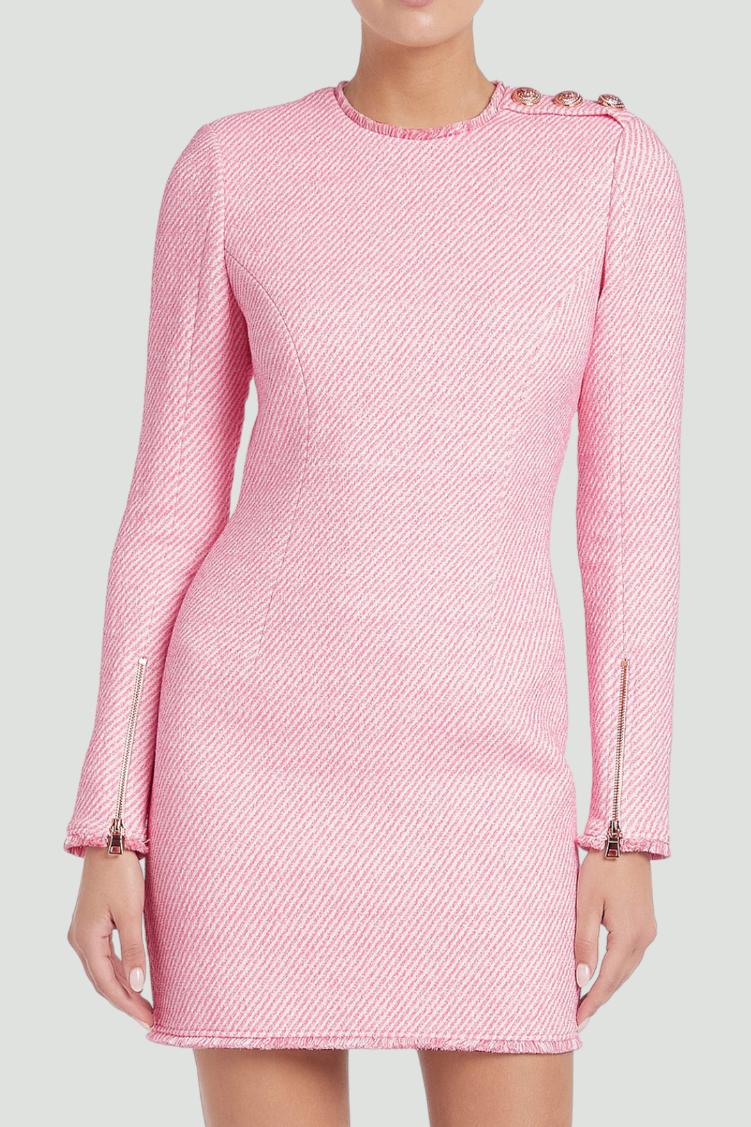 Charlotte Long Sleeve Mini Dress in Pink