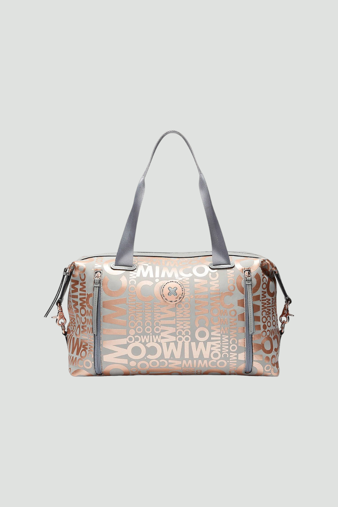 Mimco in Grey and Gold Weekender Bag