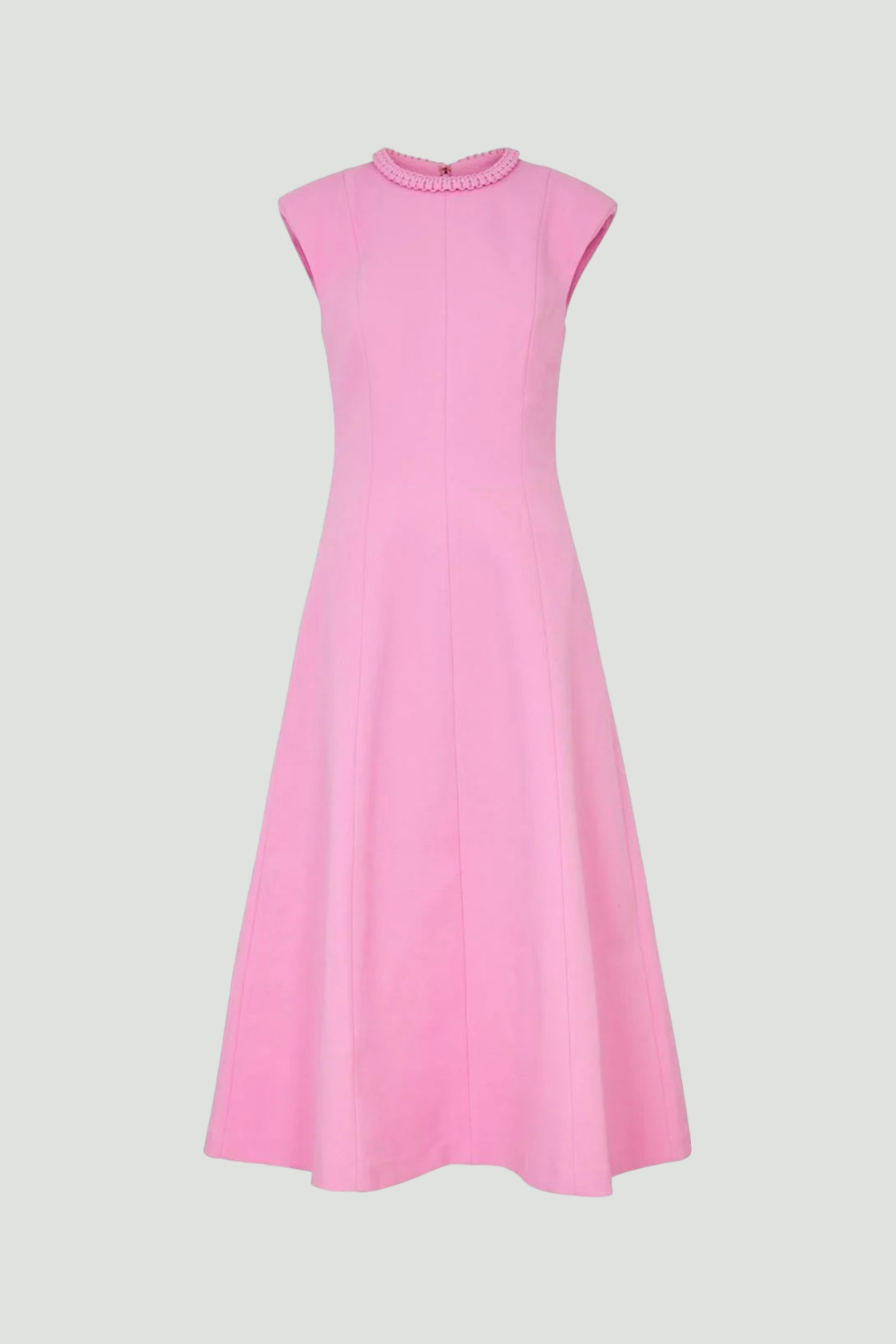 Rebecca Vallance in Pink Rochelle Sleeveless Midi Dress