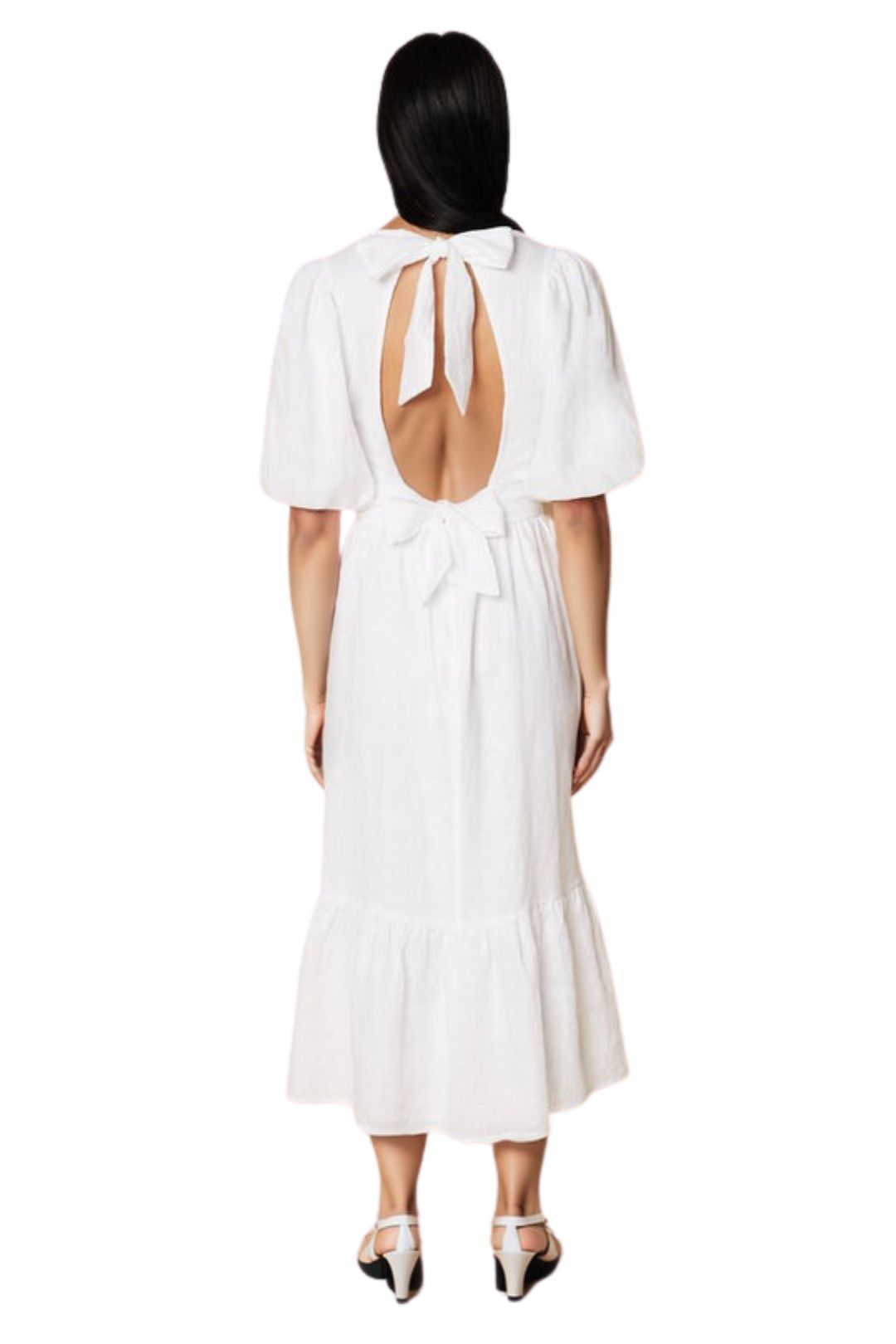 Faithfull Janielle Midi Dress Plain White