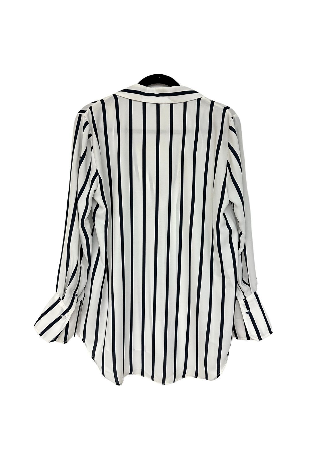 Witchery Black and White Striped Long Sleeve Shirt