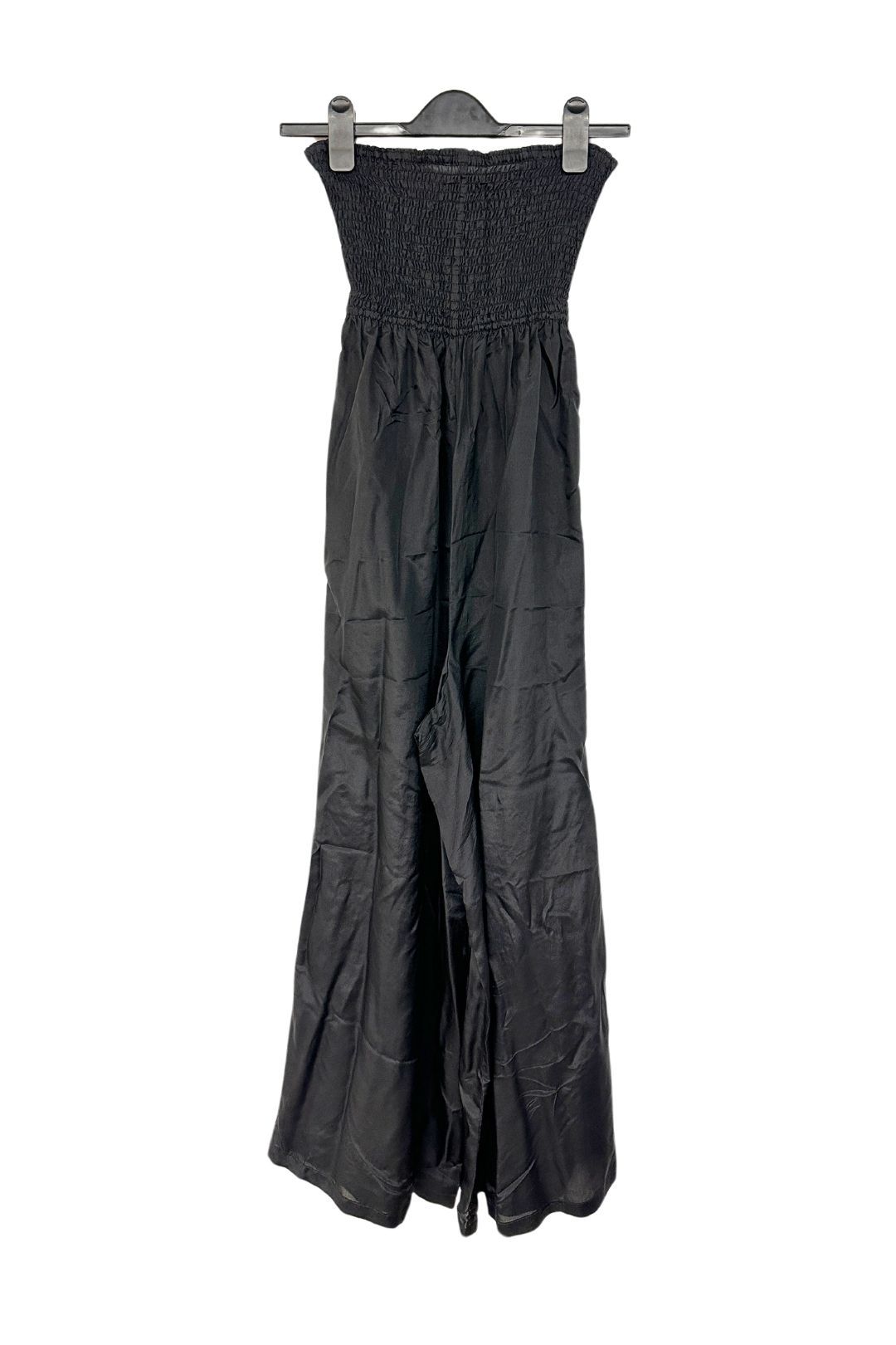 Witchery Black Strapless Silk Wide Leg jumpsuit