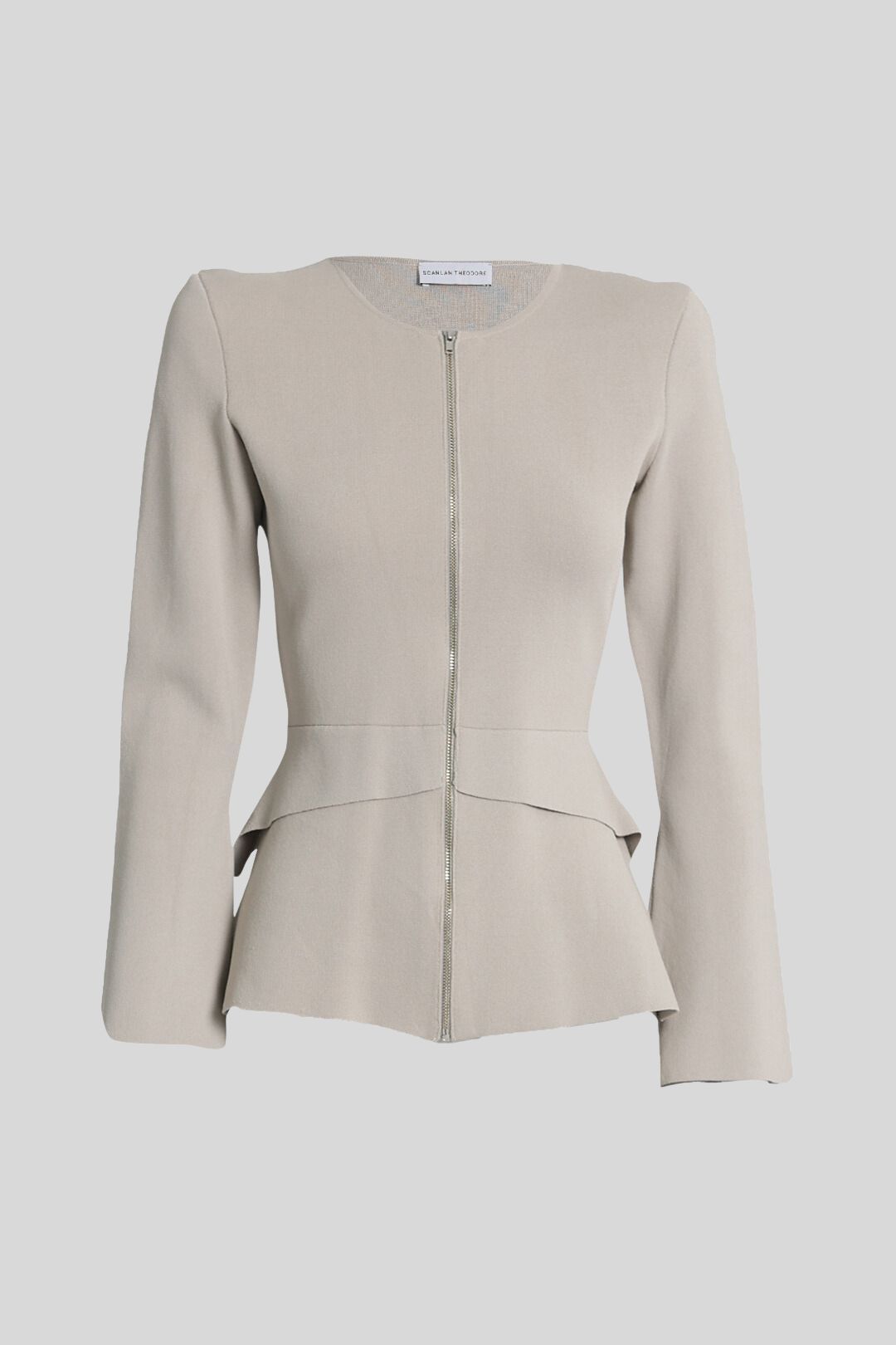 Buy Peplum Jacket in Beige Scanlan Theodore GlamCorner