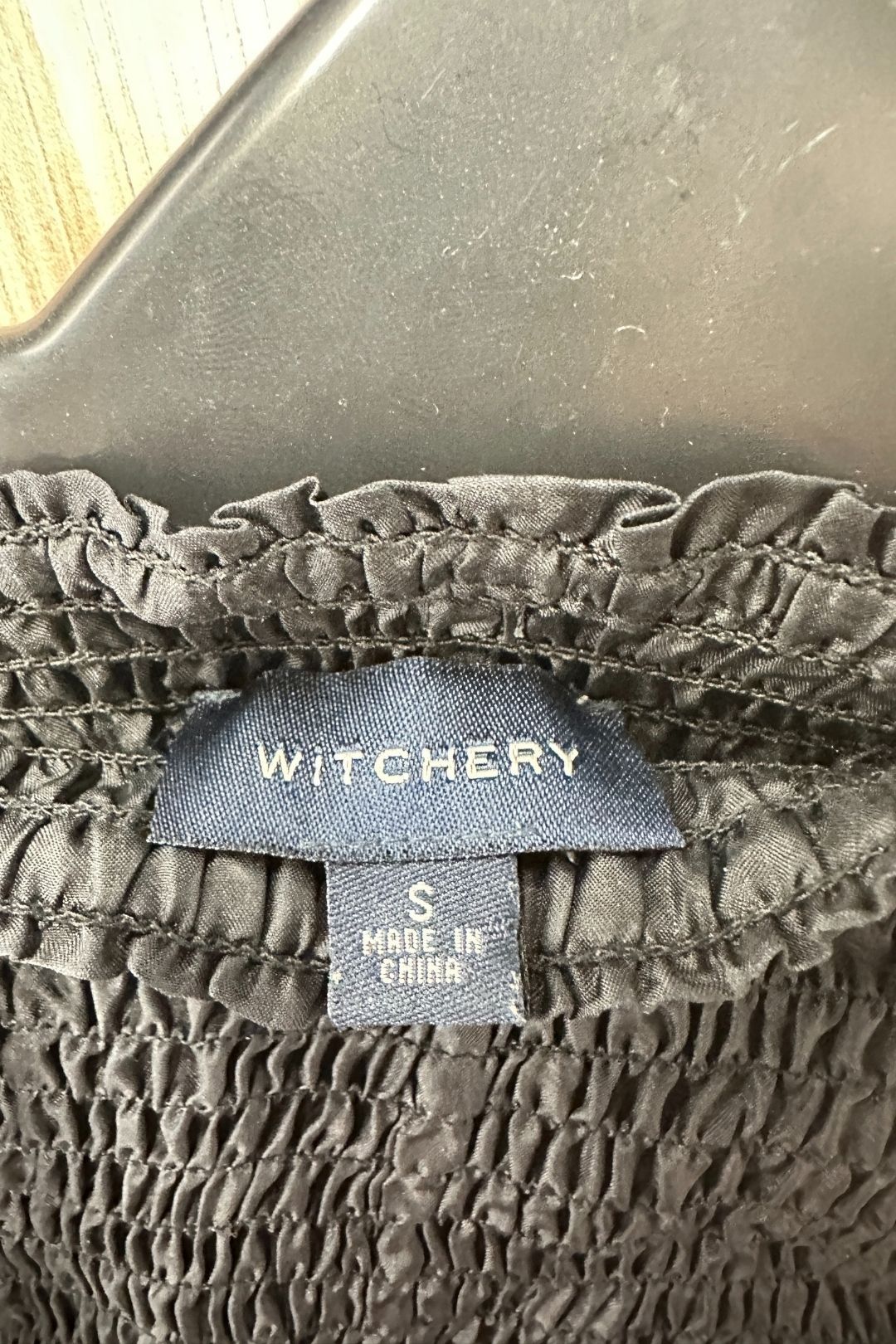 Witchery Black Strapless Silk Wide Leg jumpsuit