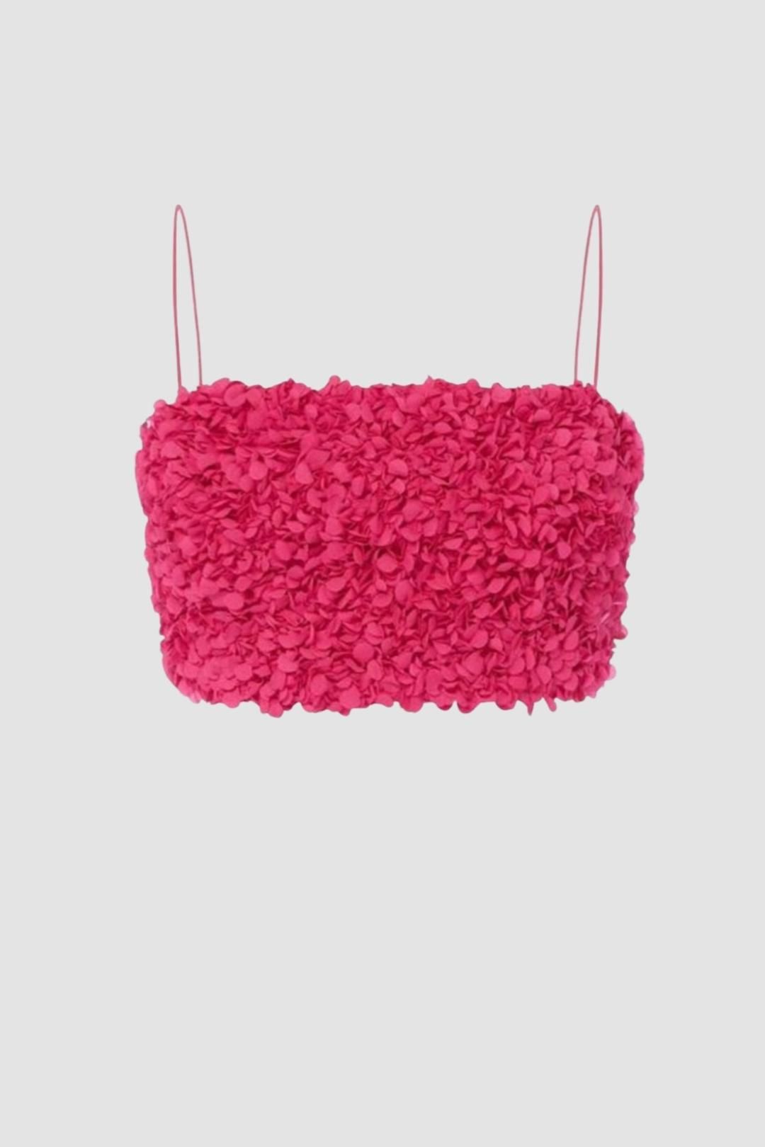 Sheike Bouquet Crop Top in Pink