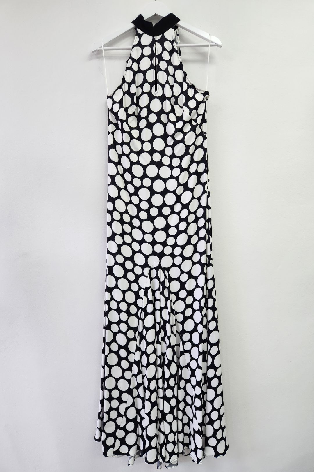 Buy Black and White Polka Dot Halter Maxi Dress | Sass and Bide | GlamCorner