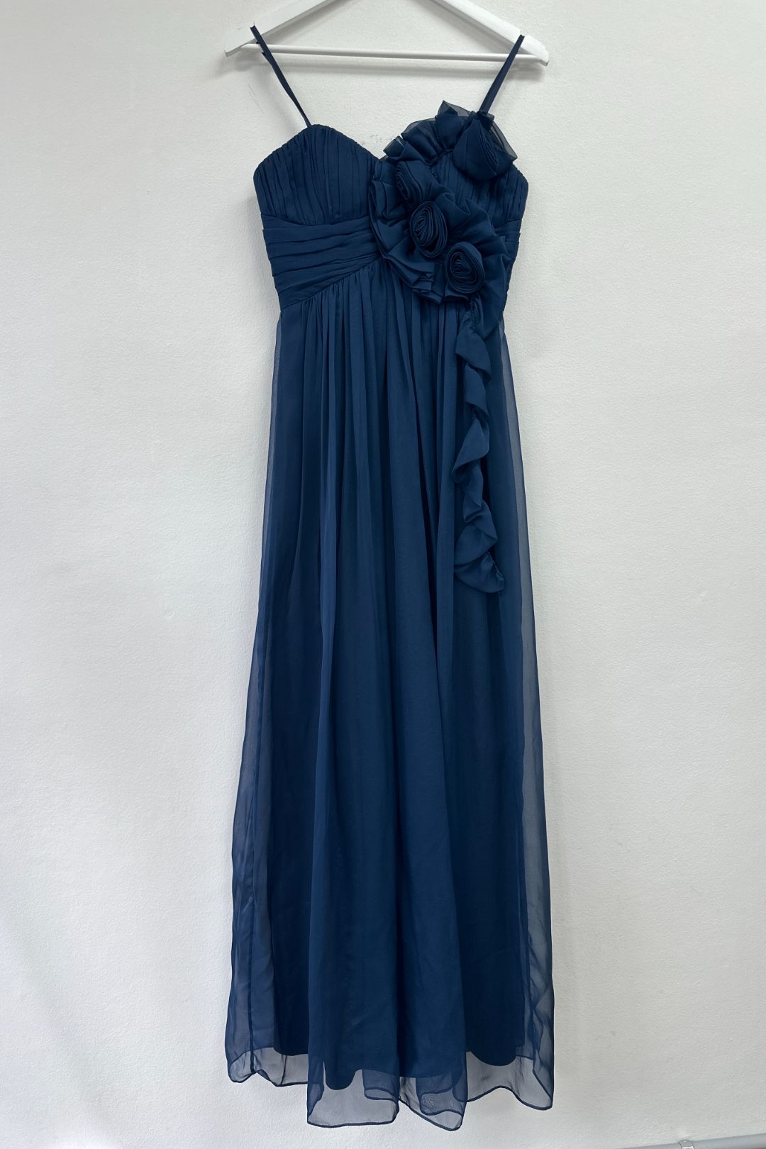 Bariano Blue Strapless Sweetheart Neckline Formal Dress