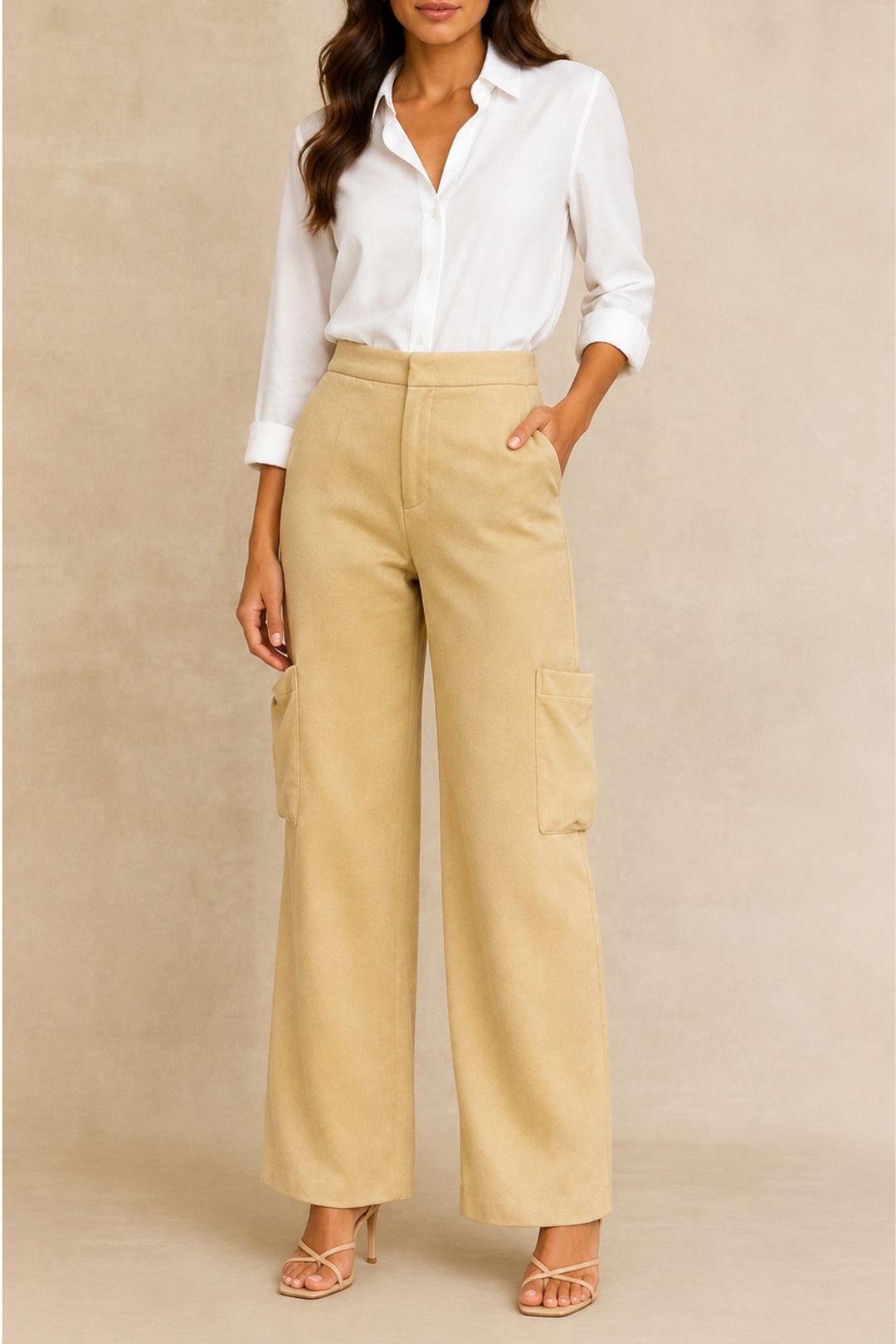  Dress Hire Brunch Venroy	Talored Wool Cargo Pant - Light Camel