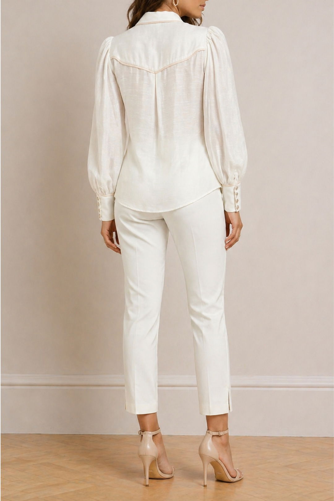  Dress Hire CMEO Collective Nearby Shirt Ivory LS