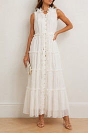  Dress Hire Engagement Party Chancery Teodoro Midi Dress Ivory