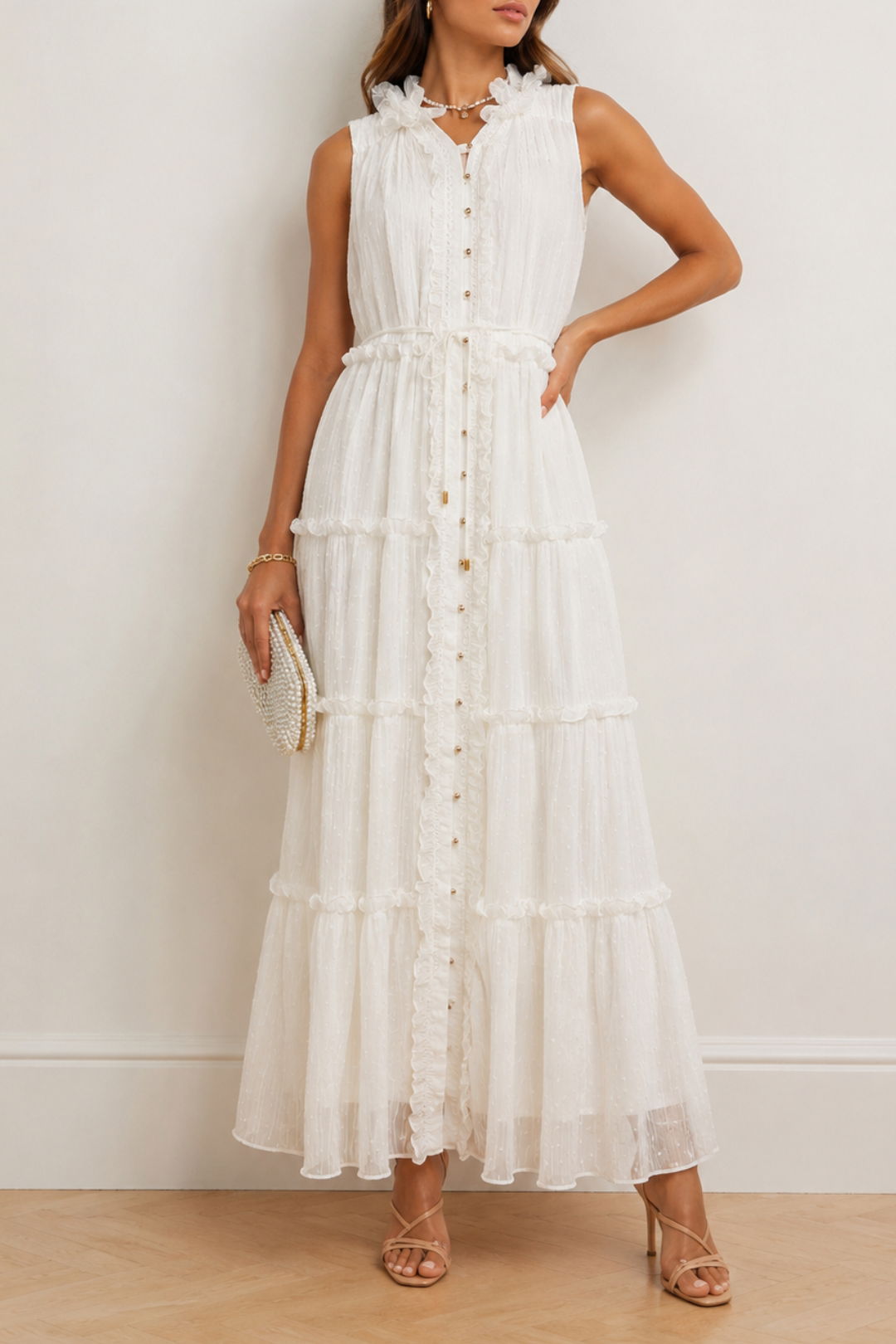  Dress Hire Engagement Party Chancery Teodoro Midi Dress Ivory