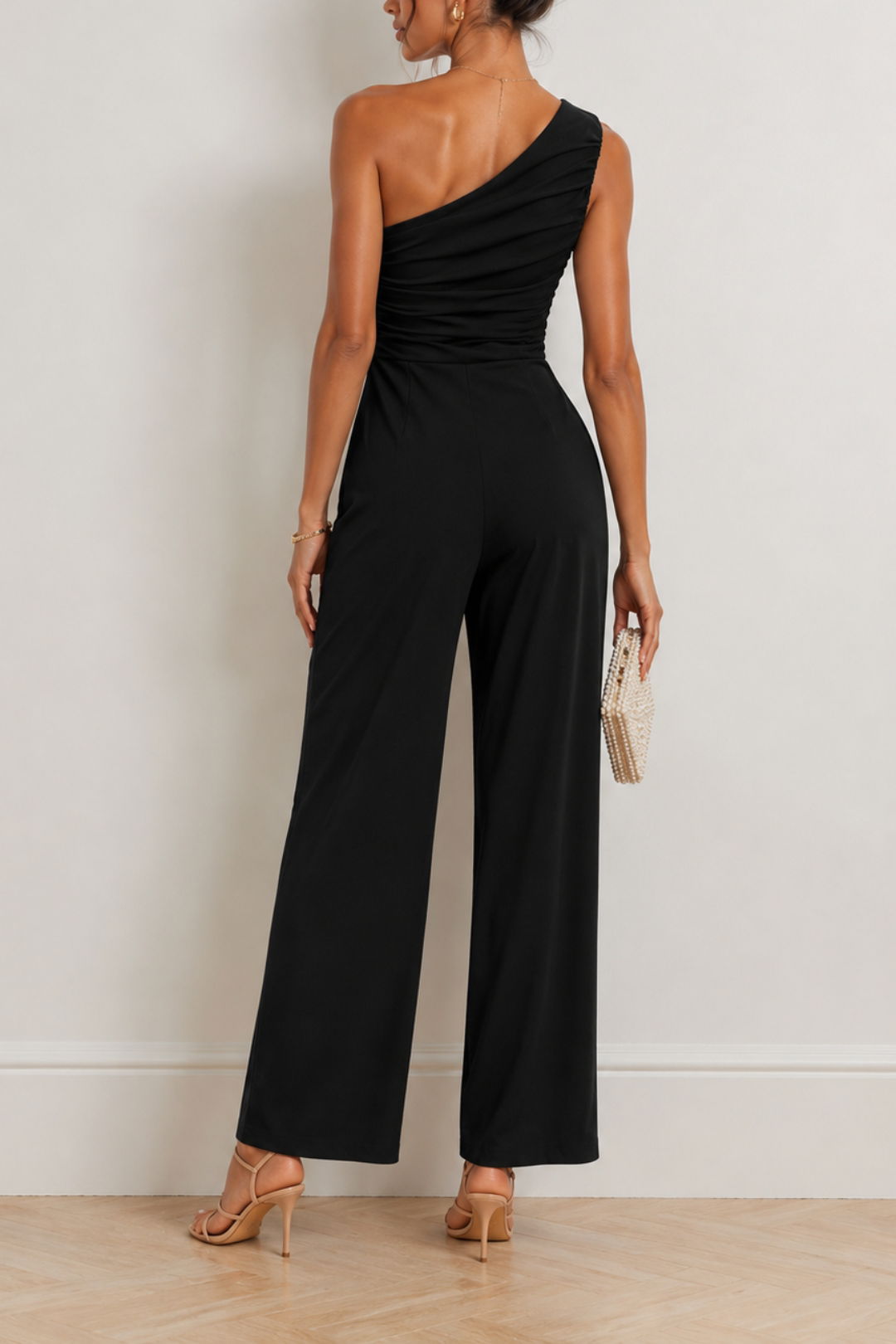  Dress Hire Party Calli	Leanne Jumpsuit - Black One Shoulder