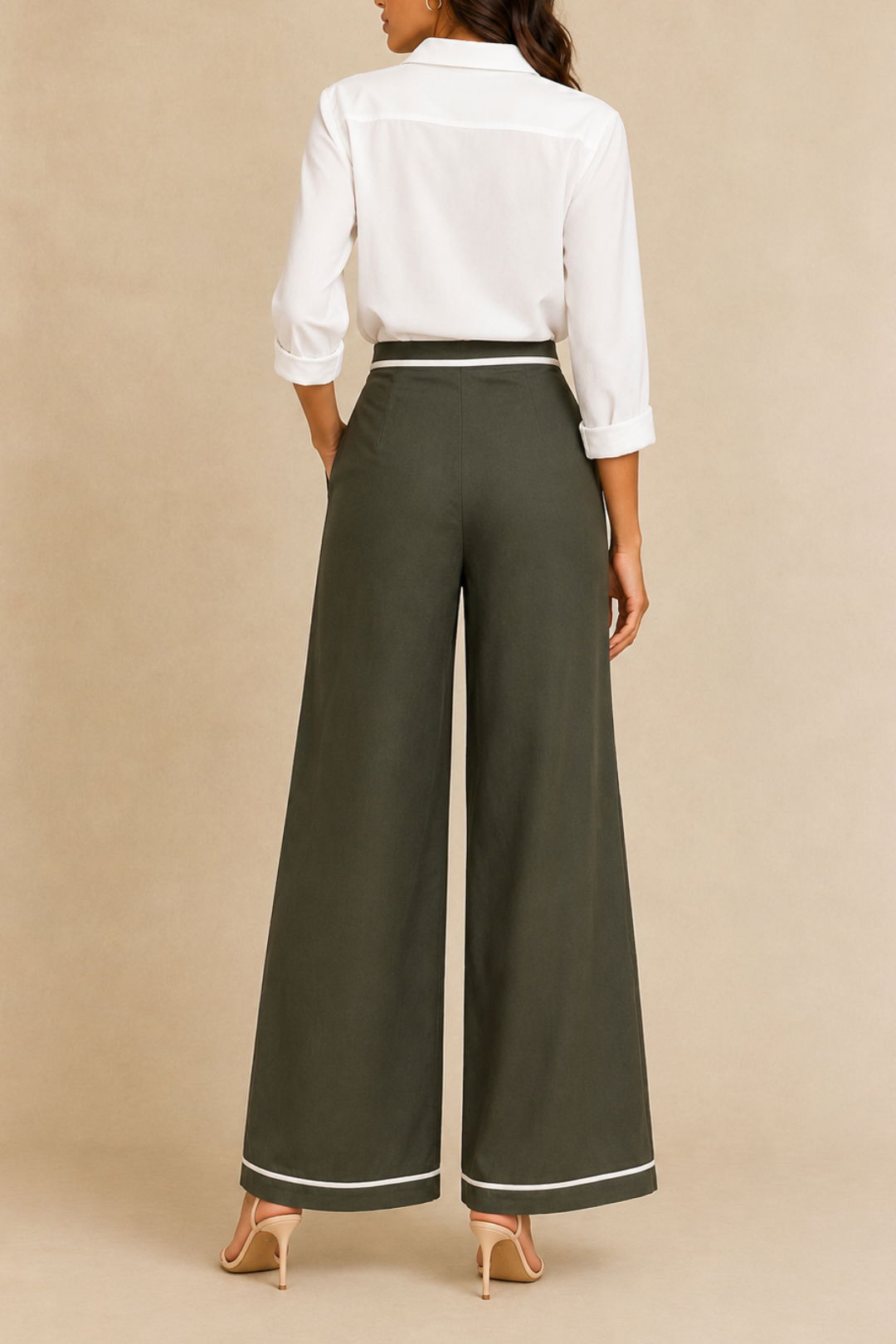  Dress Hire Work Event Calli	Wilma Pants - Olive And White