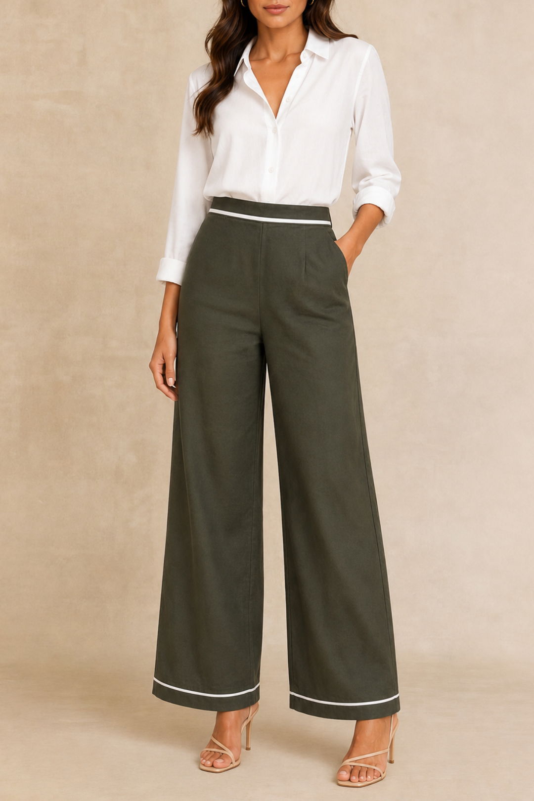  Dress Hire Work Event Calli	Wilma Pants - Olive And White