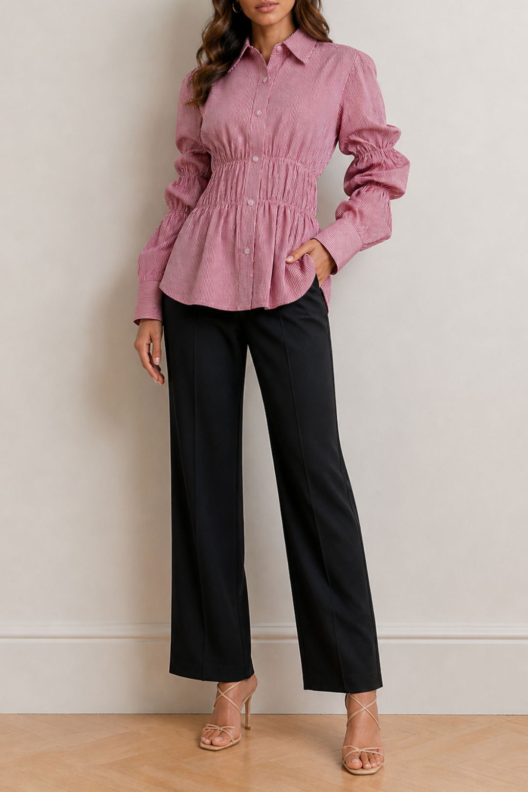  Dress Hire Work Event Scarlet & Sam	Scrunched Shirt