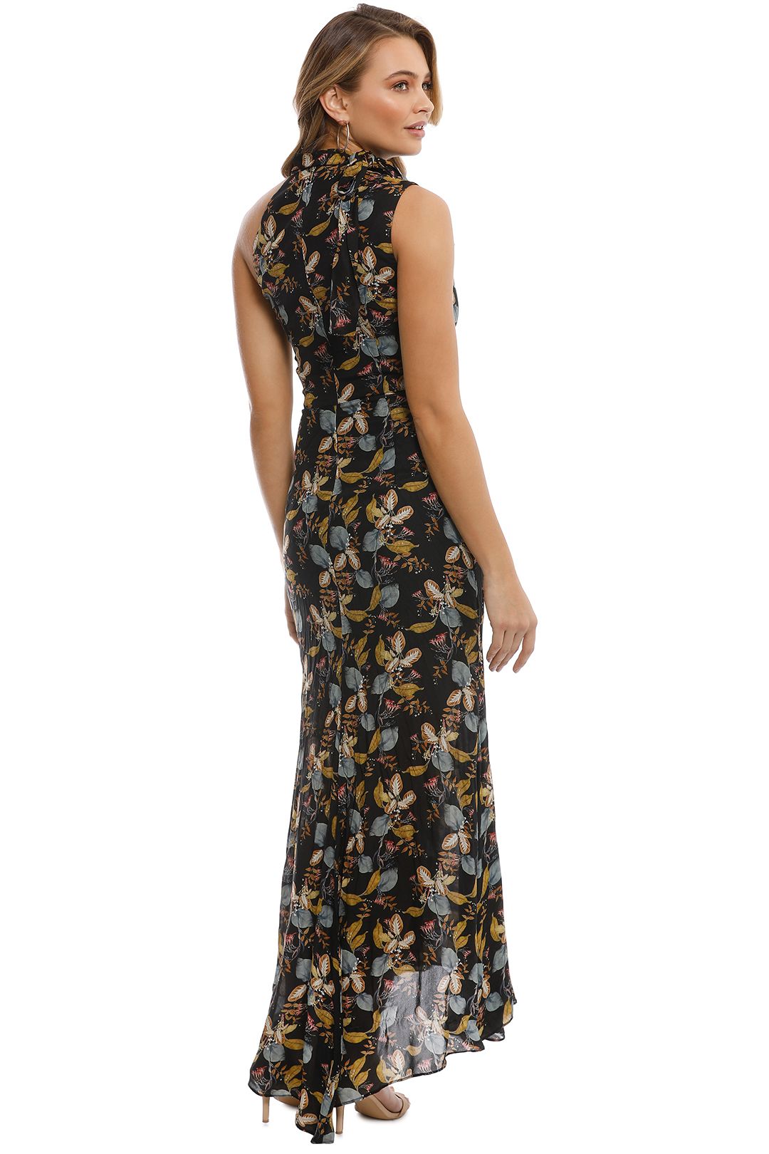 Nicholas ava floral tie neck clearance maxi