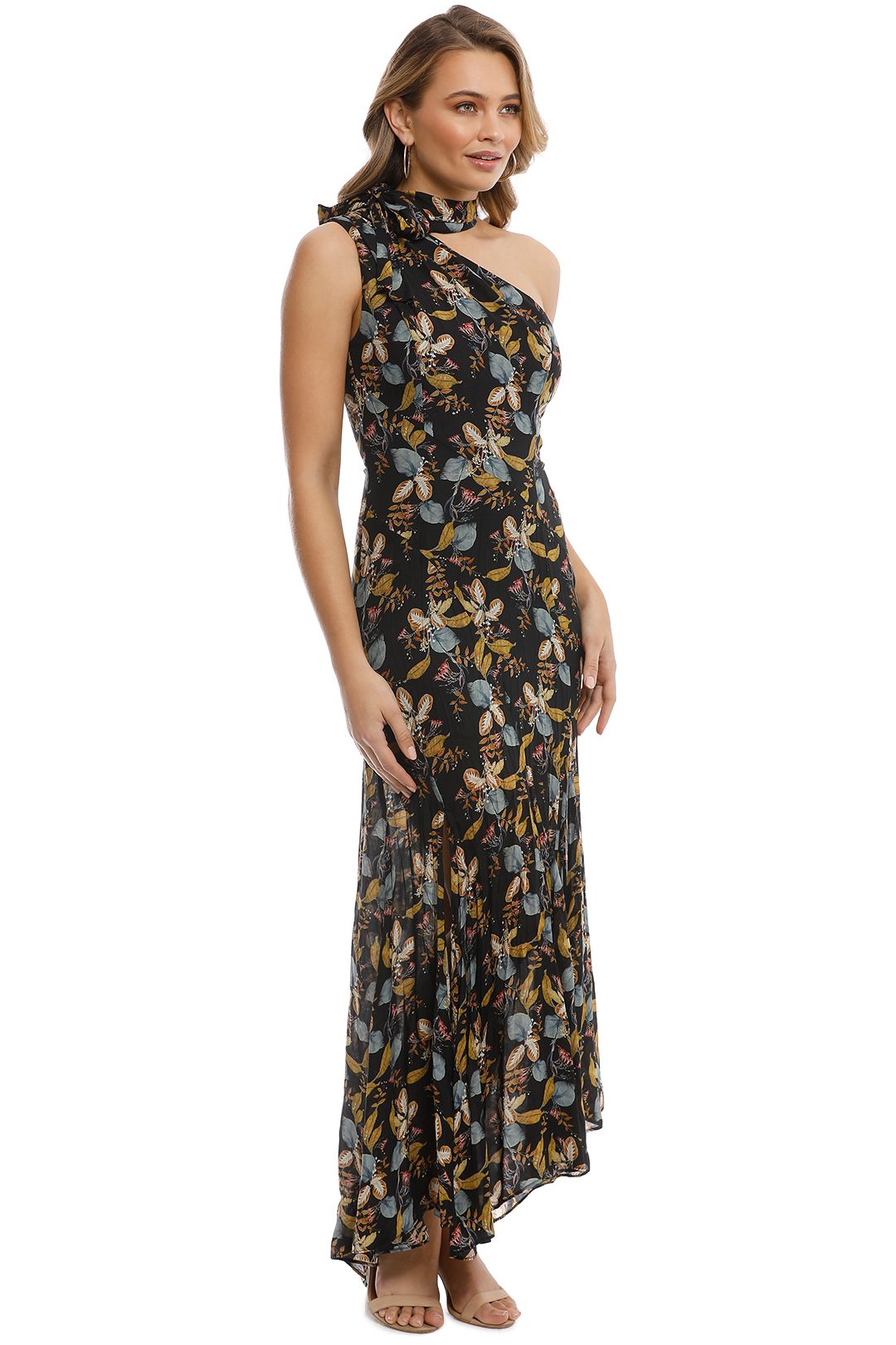 Nicholas ava floral tie neck clearance maxi