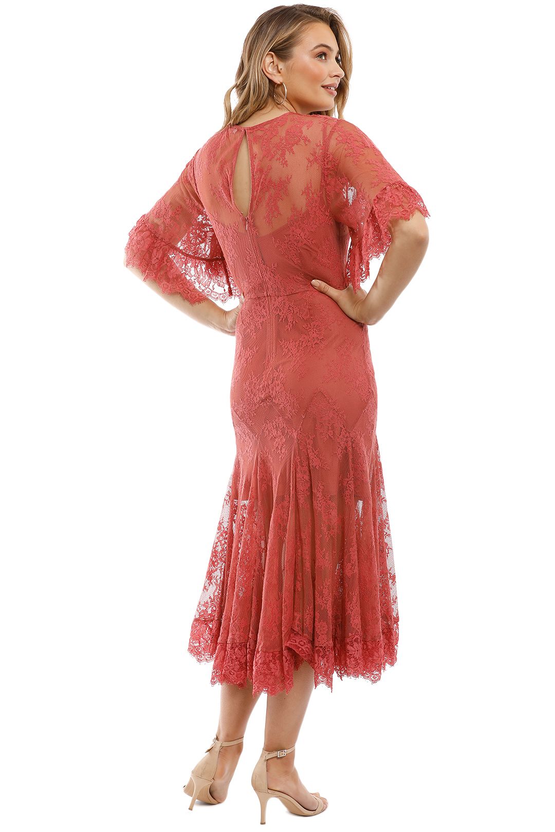 Blind Love Midi Dress in Rosewood by Talulah for Hire GlamCorner