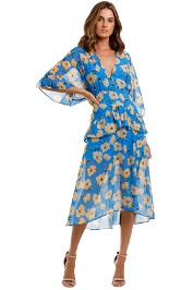 Talulah Sicily Sway Midi Dress floral long sleeve