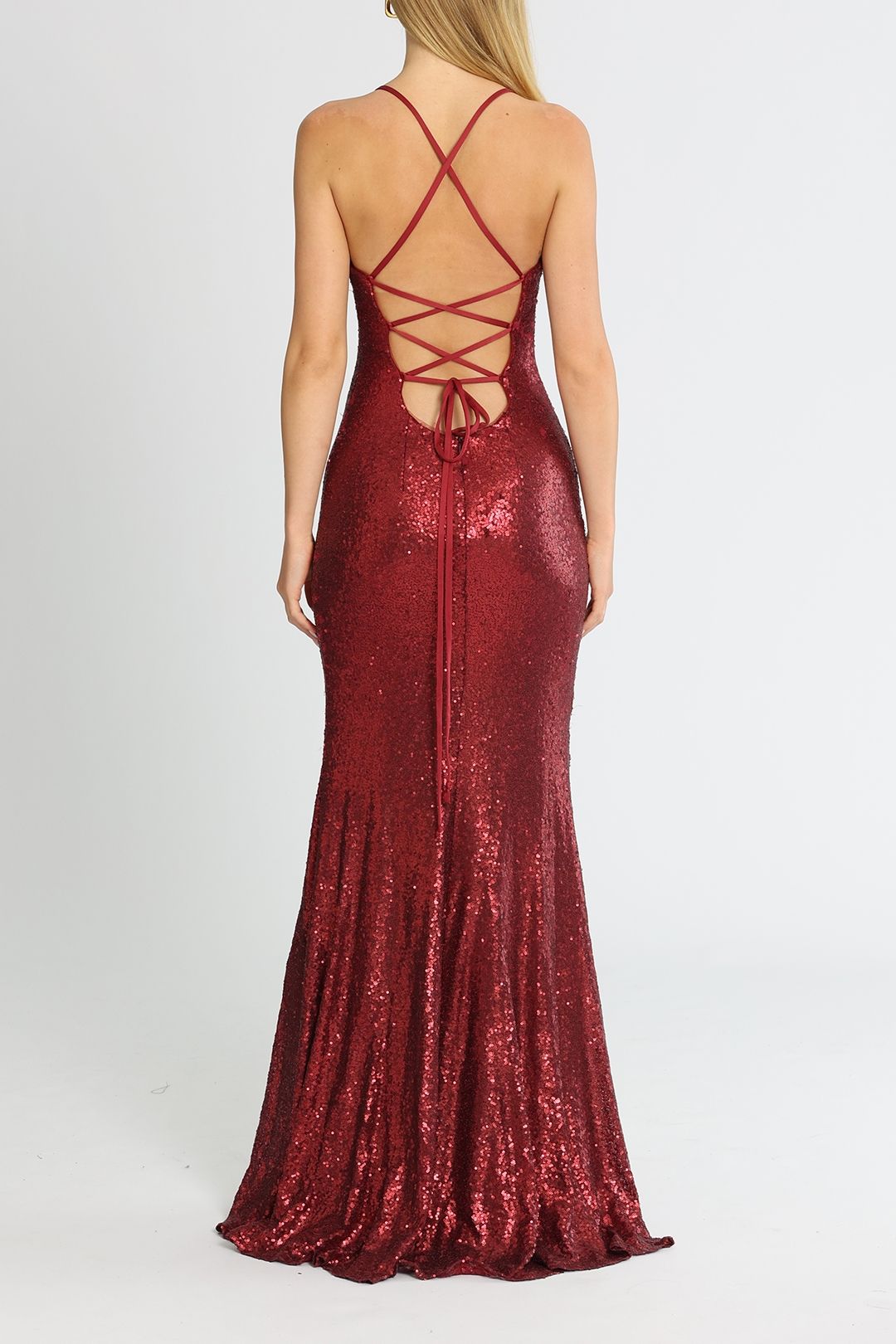 Tania Olsen India Gown Red Backless