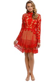 Thurley - Rose Ceremony Mini Dress - Red - front
