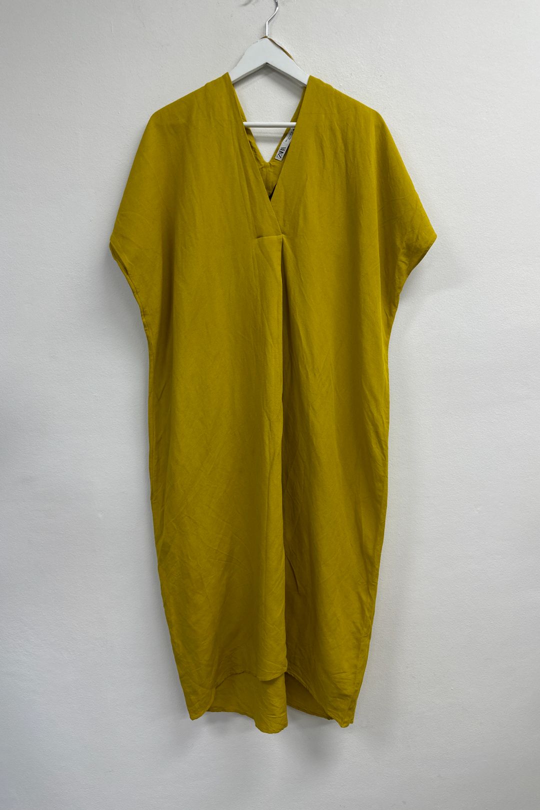 Zara Tunic Dress with Pleat in Mustard