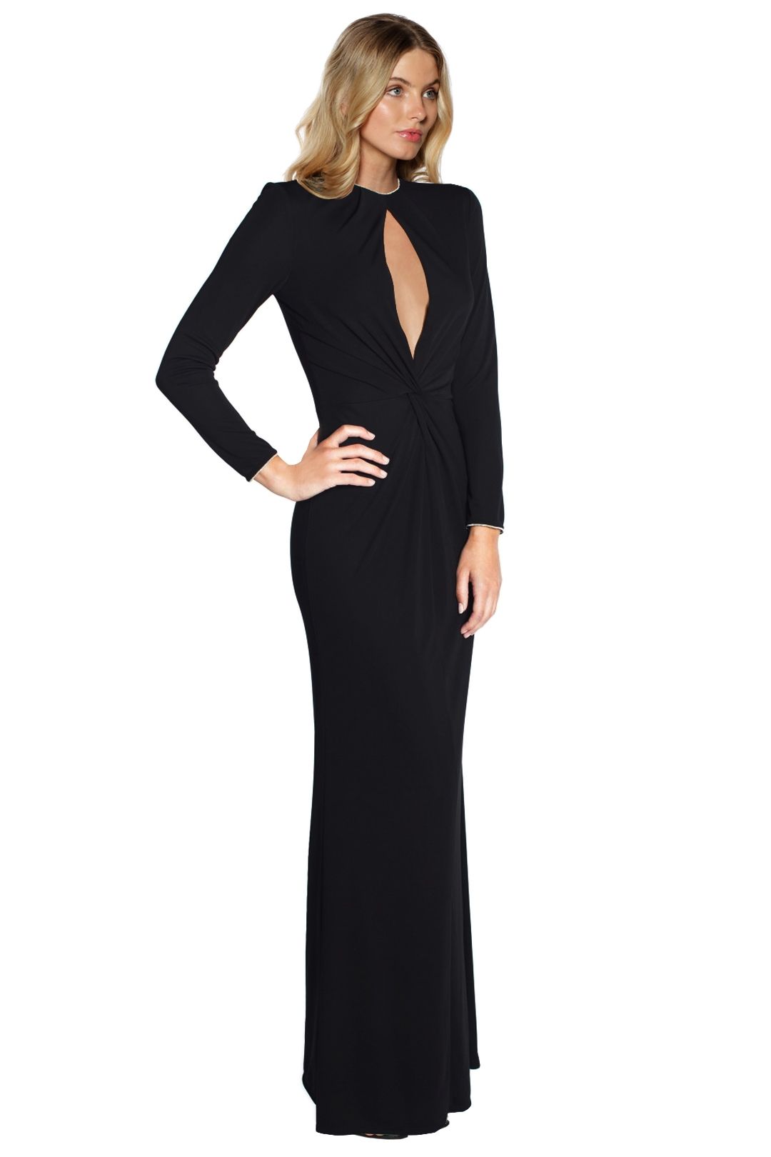 ABS by Allen Schwartz Embellished Gown - Sleeveless Cowl Back |  Bloomingdale's