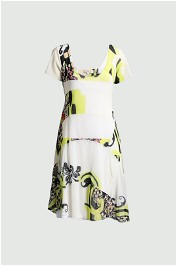 Derby Abstract Print Scoop Neck Dress