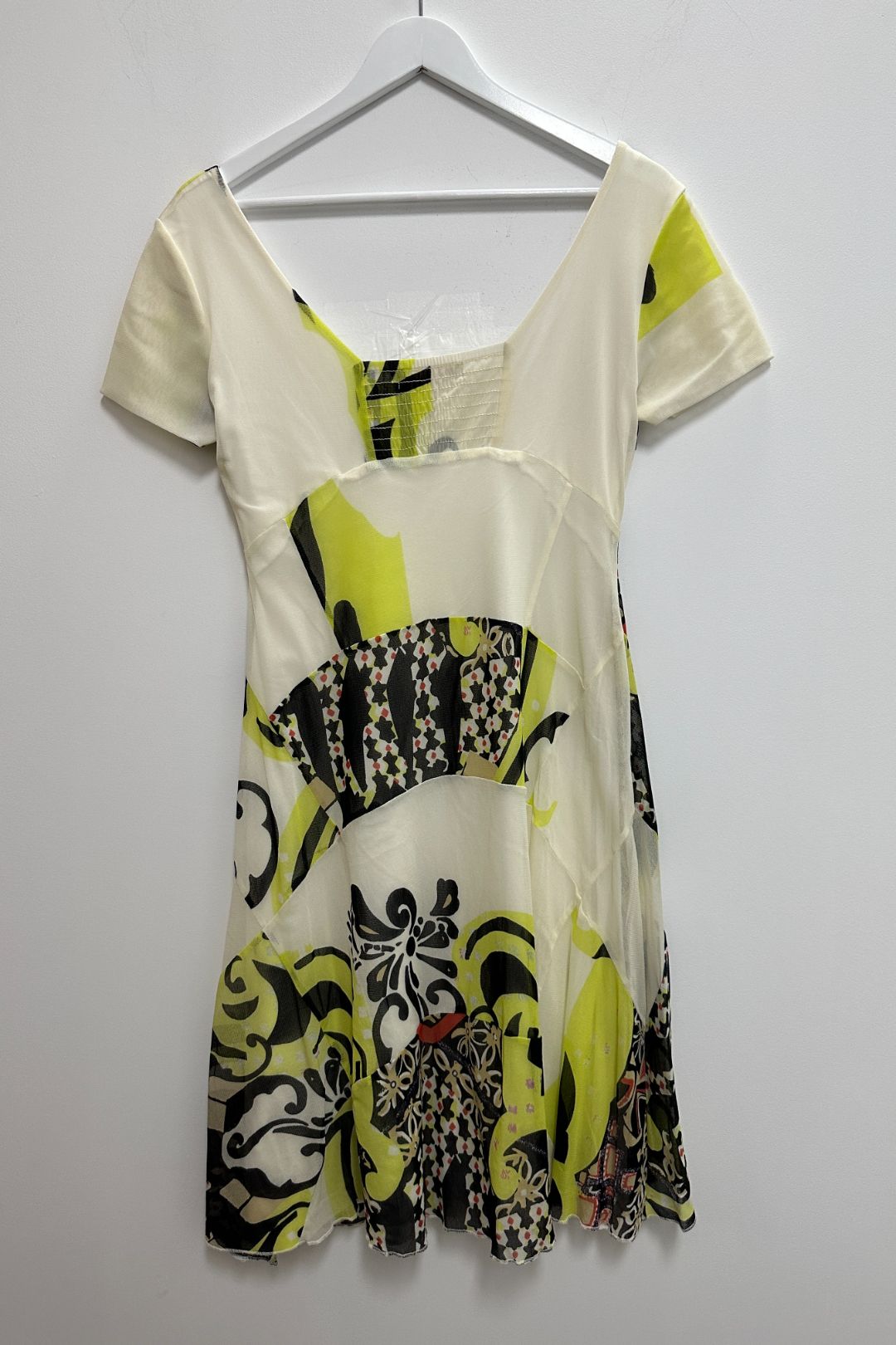 Derby Abstract Print Scoop Neck Dress