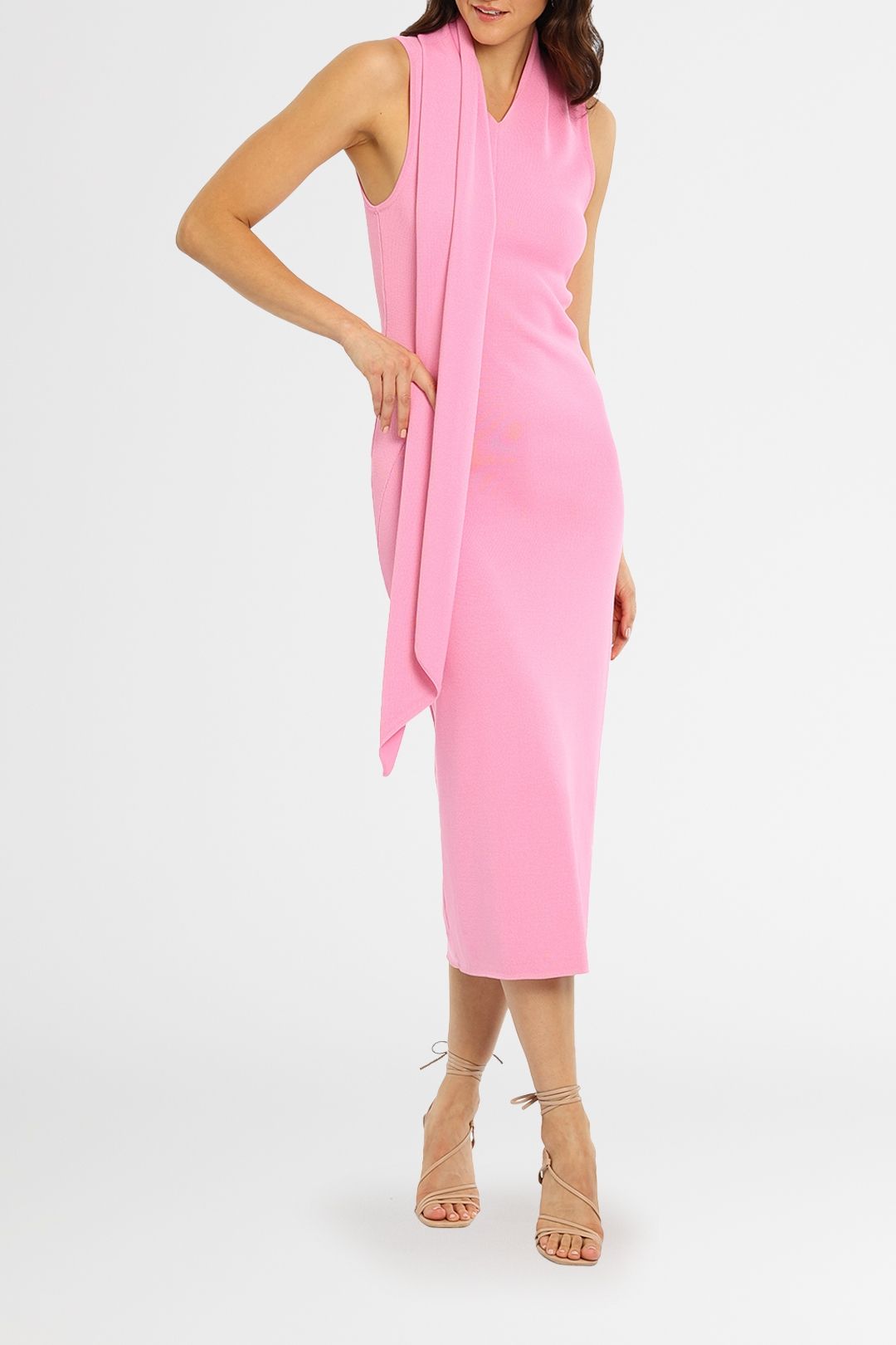 Acler Aster Dress Pink sleeveless