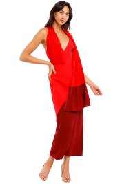 Hire Flora dress in cherry mix for wedding guests.